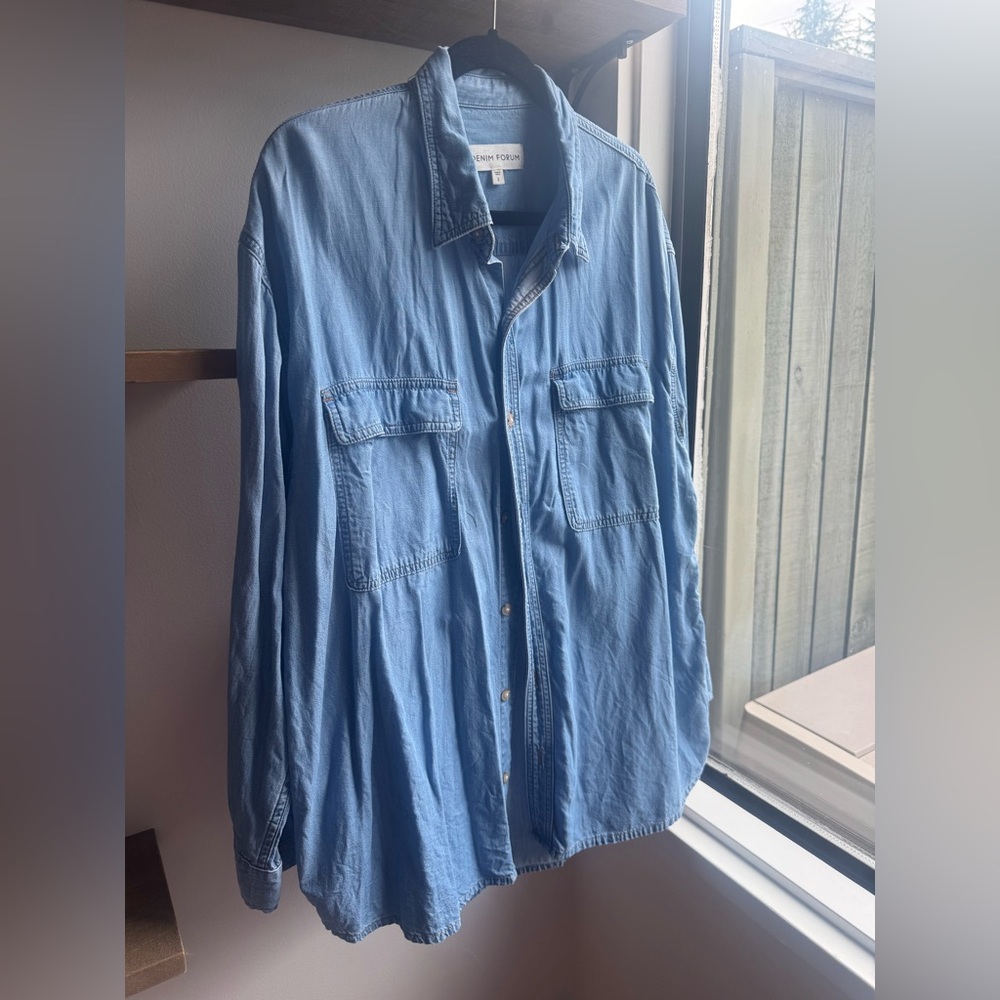 Denim Forum Light Blue Button-Up Shirt